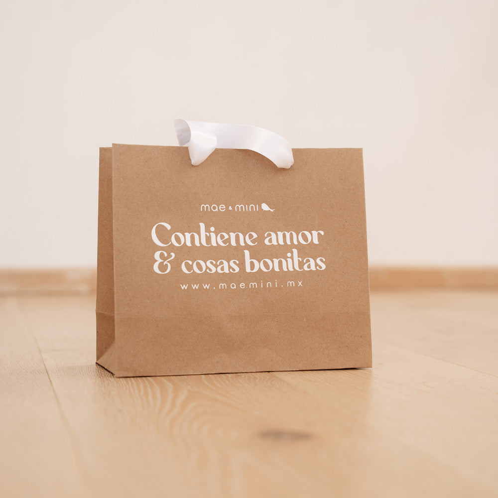 Bolsa de Regalo de algodon pima organico para bebe - Mae & Mini