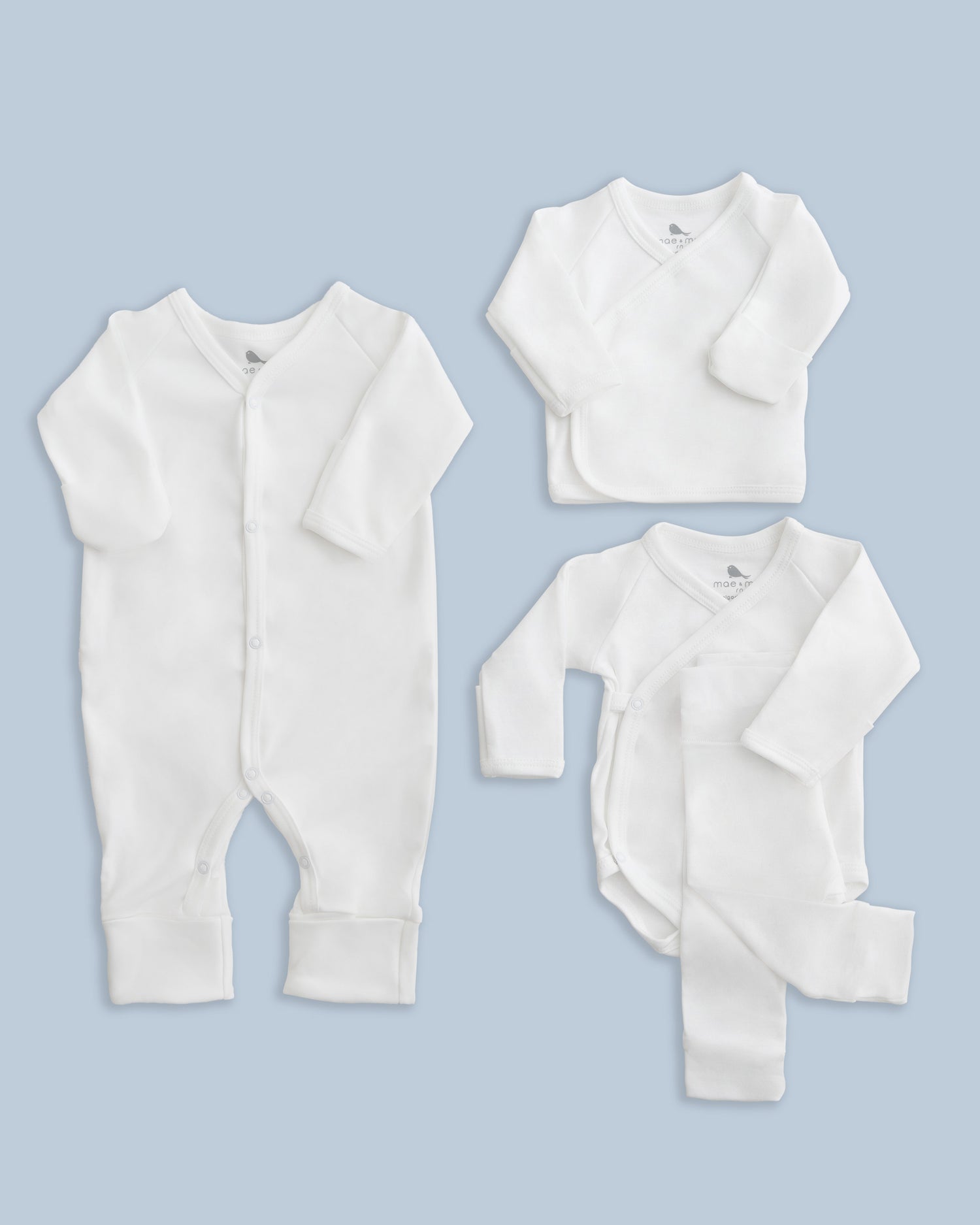 Set Esenciales en color Blanco Nube- set de regalo para bebe