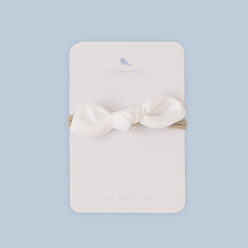 Mini Moñito Blanco Nube - accesorio para bebe Mae & Mini