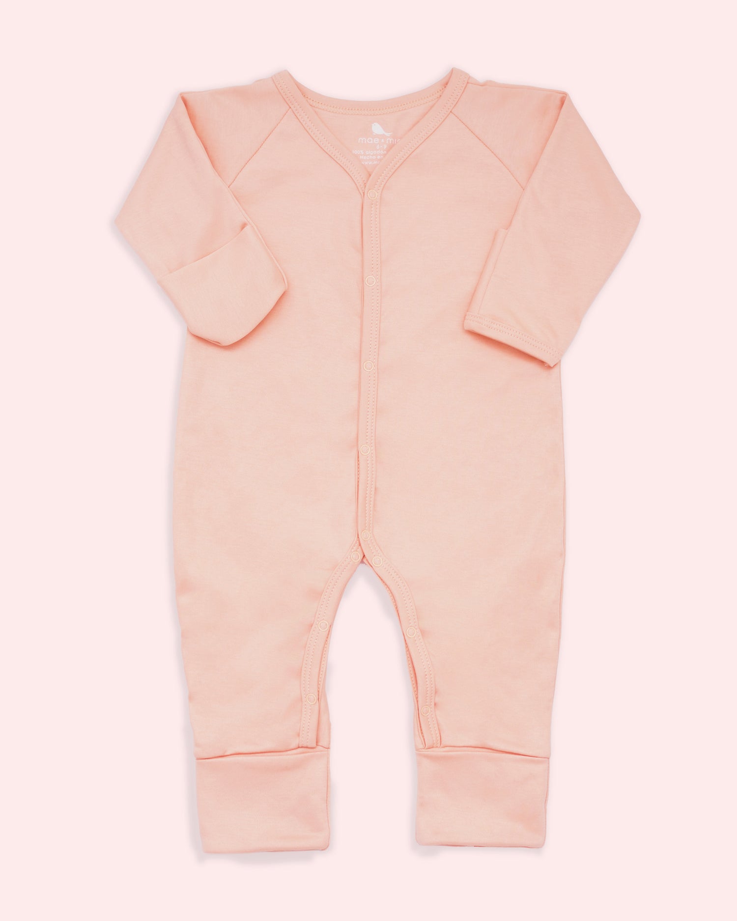 Mameluco en color Rosa Nube mameluco para bebe