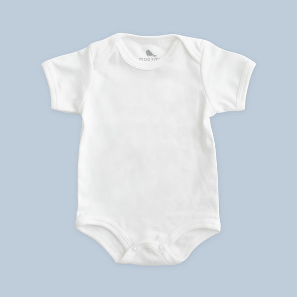 Pañalero Manga Corta color Blanco Nube - Mae & Mini