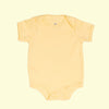 Pañalero Manga Corta Amarillo Bebe - algodon pima certificado GOTS
