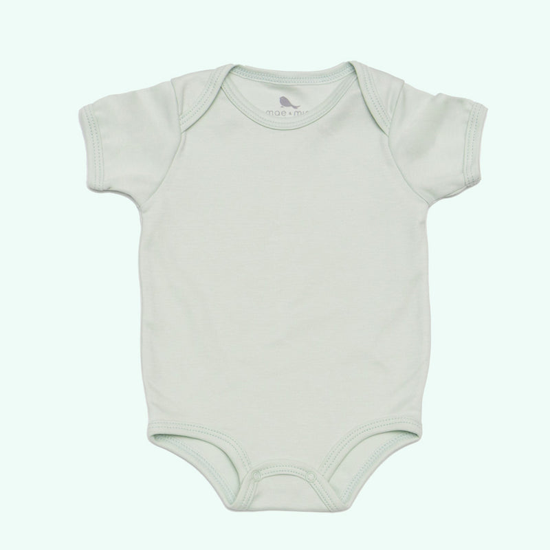 Pañalero Manga Corta de algodon pima organico para bebe - Mae & Mini