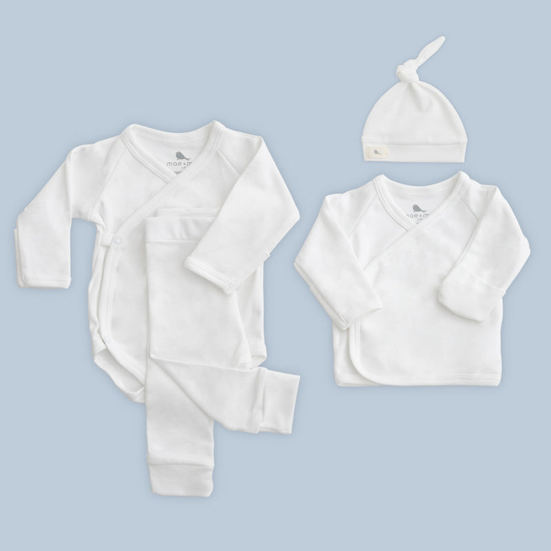 Set Preemie de algodon pima organico para bebe - Mae & Mini