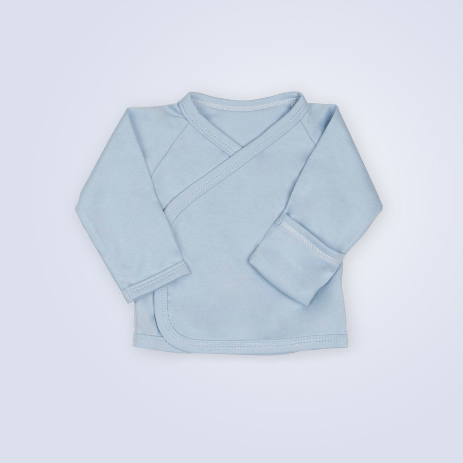 Top Cruzado Azul Cielo - playera para bebe Mae & Mini