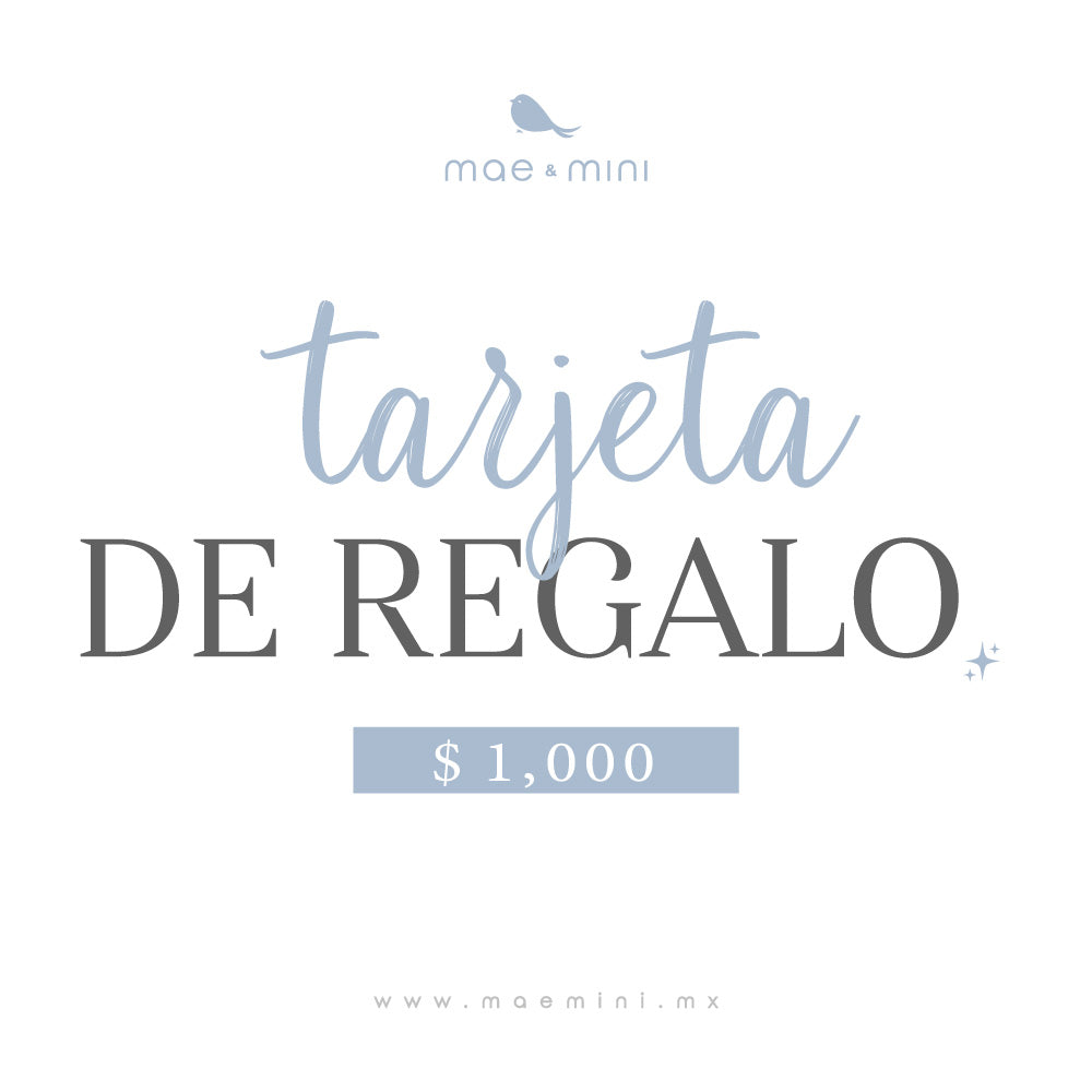 Tarjeta de Regalo en color $1,000.00 - ropa organica para bebe