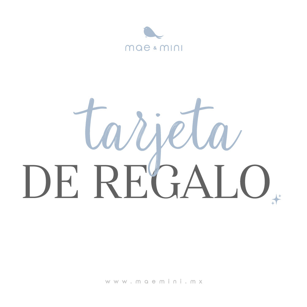 Tarjeta de Regalo de algodon pima organico para bebe - Mae & Mini