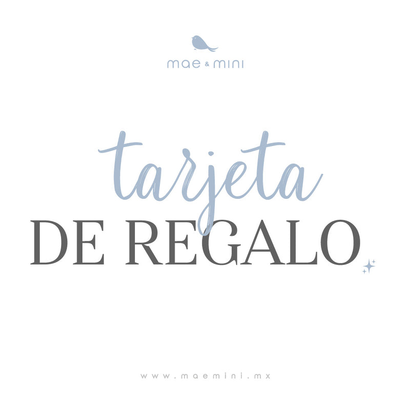 Tarjeta de Regalo de algodon pima organico para bebe - Mae & Mini