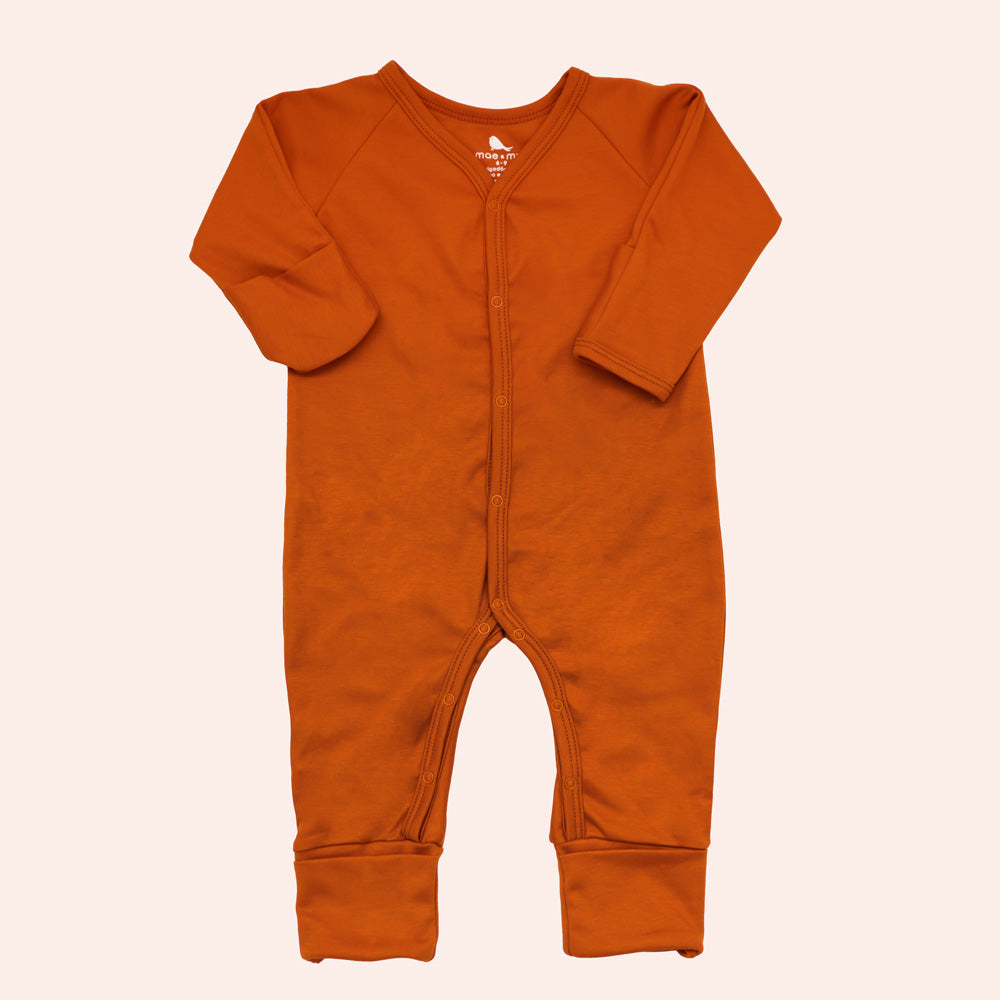 Mameluco en color Naranja Terracota mameluco para bebe