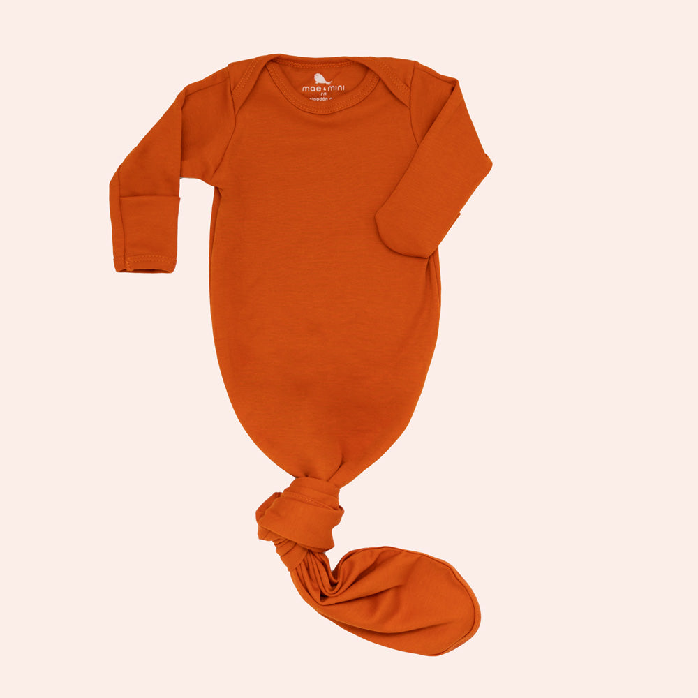 Pijama Nudo en color Naranja Terracota